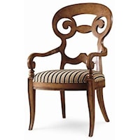 Armchair with Scrolled Back Desing