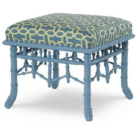 Square Ottoman with Exquiste Base Detailing