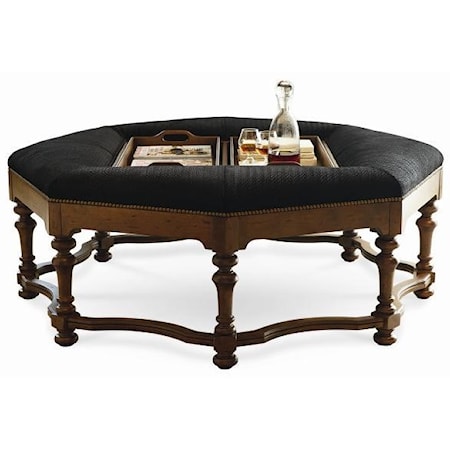 Octagonal Tray Ottoman