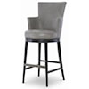 Century Century Trading Company Leather Swivel Bar Stool