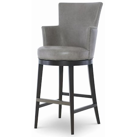 Leather Swivel Bar Stool