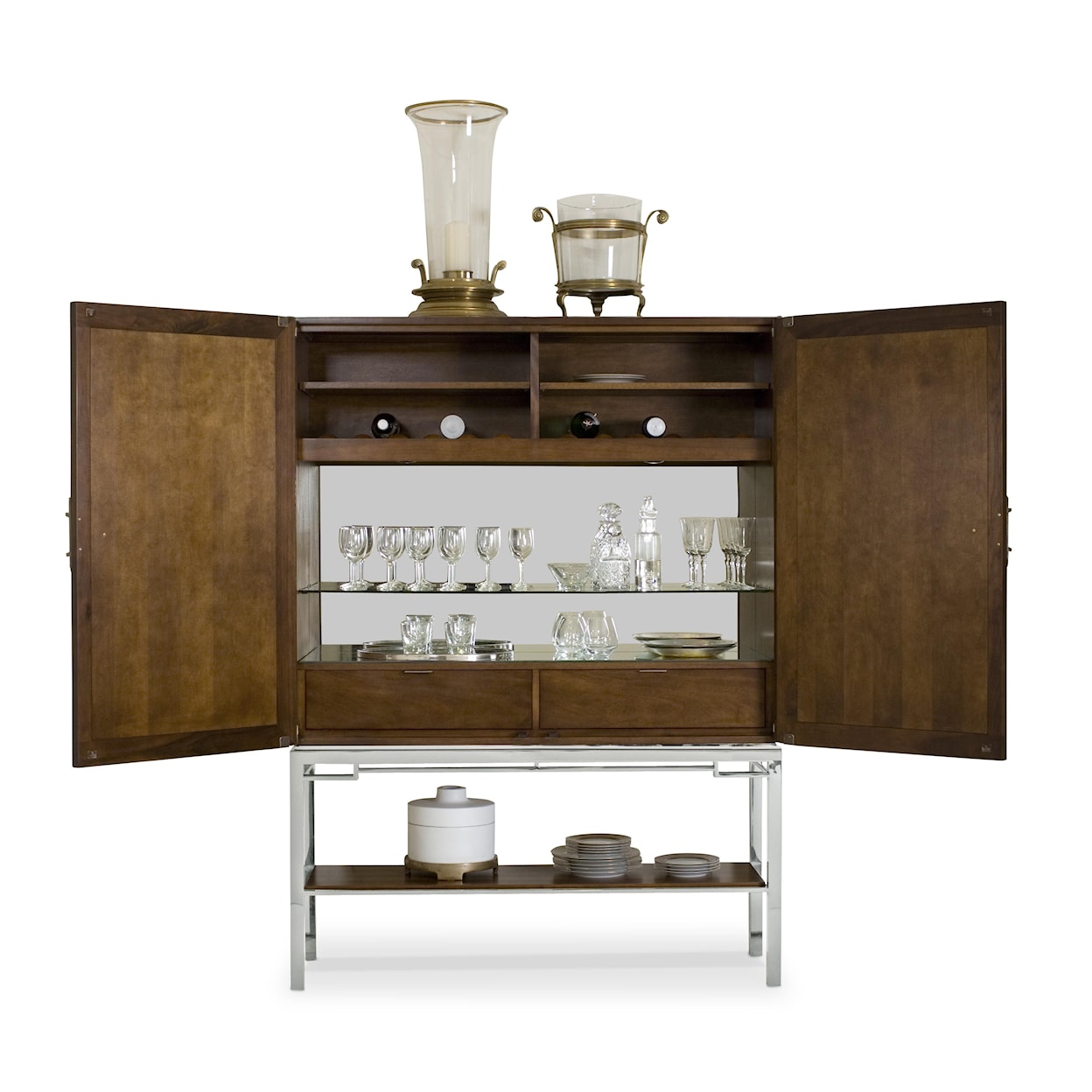 Century Chin Hua Lotus Bar Cabinet