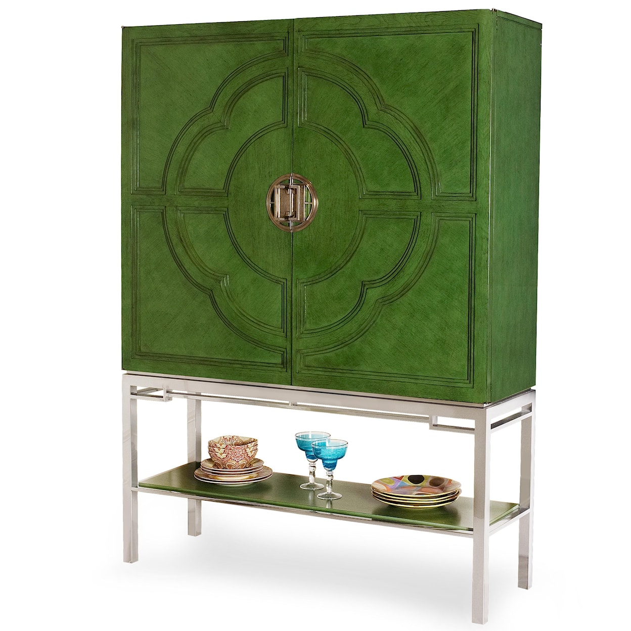 Century Chin Hua Lotus Bar Cabinet