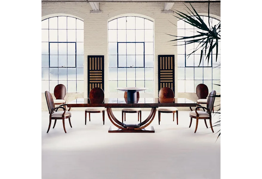 Omni Dining Table, Arm Chair and Side Chair Set by Century at Baer's Furniture
