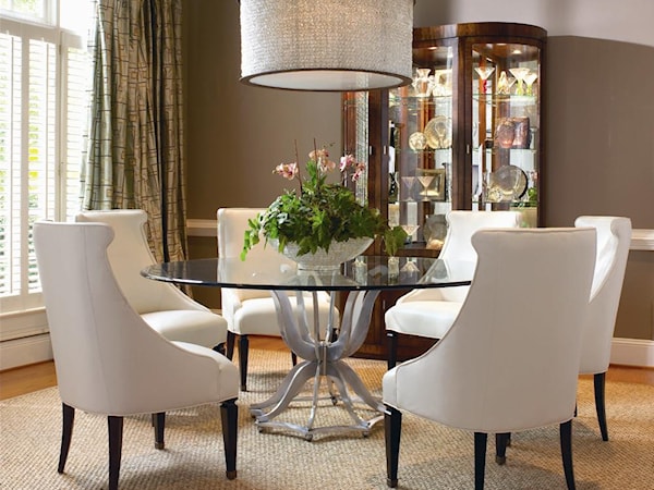 Metal Dining Table and Upholstered Chair Set