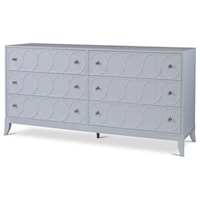 Customizable Six Drawer Dresser Chest