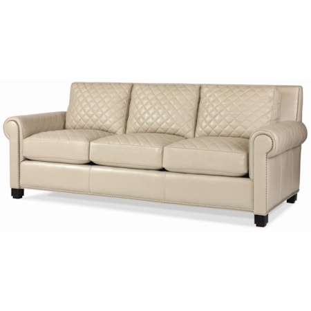 Leather Stationary Sofa