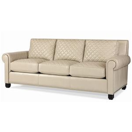 Leather Stationary Sofa