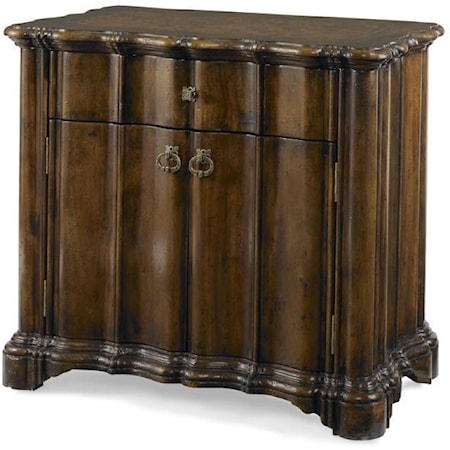 Cinta Nightstand with Drawer and Doors