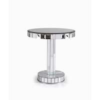 Mirrored Glass Chairside Table