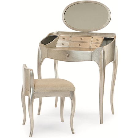 Pierre Vanity with 7 Drawers and Chair