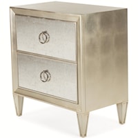 Nightstand with 2 Drawers and Tapered Feet