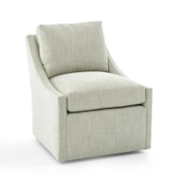 Contemporary Low Track Arm Swivel Chair