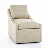 Contemporary Low Track Arm Swivel Chair