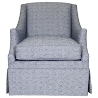 Enzo Skirted Chair with Sloped Arms