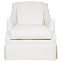 Enzo Skirted Chair with Sloped Arms