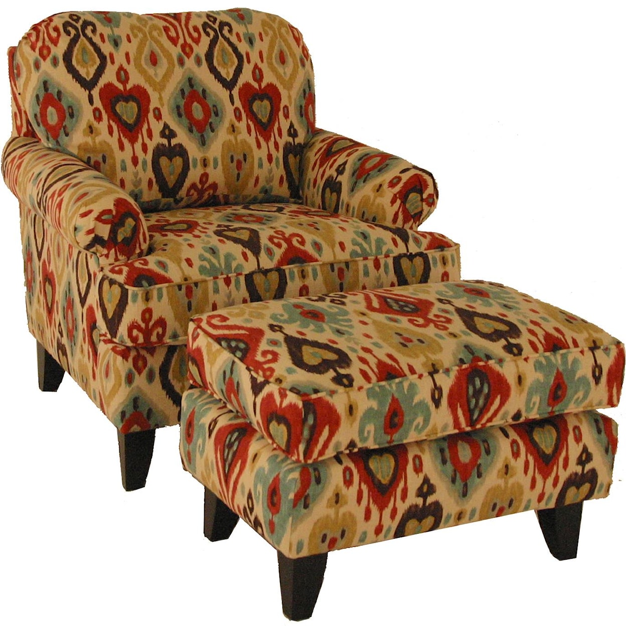 Chairs America Accent Chairs and Ottomans Transitional Chair and Ottoman Set