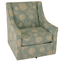 Transitional Swivel Rocker with Sloped Arms