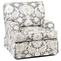 Traditional Skirted Swivel Glider Chair
