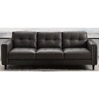 Leather Sofa in Argento