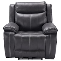 Casual Power Recliner with Pillow Arms