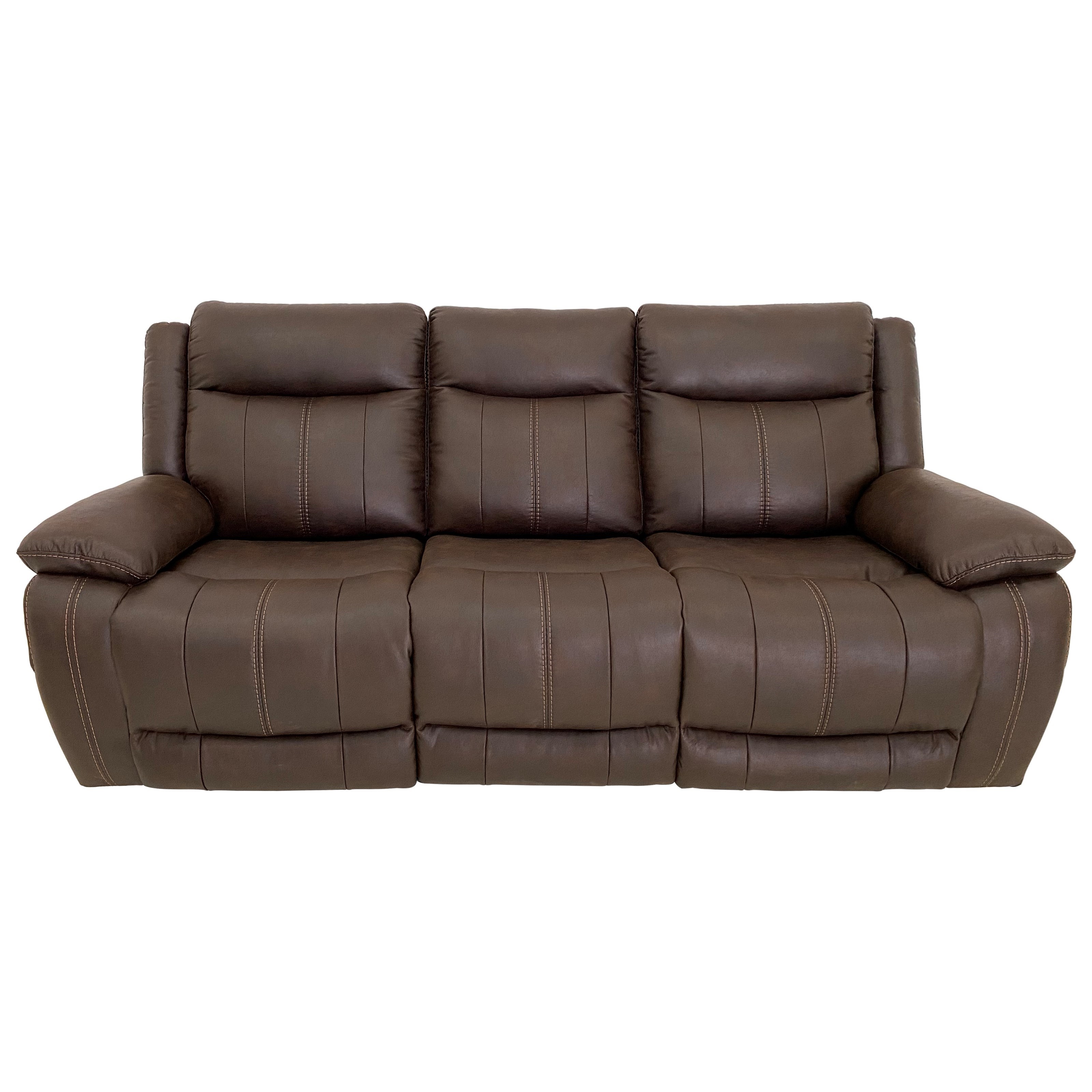 Casual Power Reclining Sofa with Pillow Arms