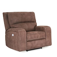 Contemporary Recliner with Track Arms