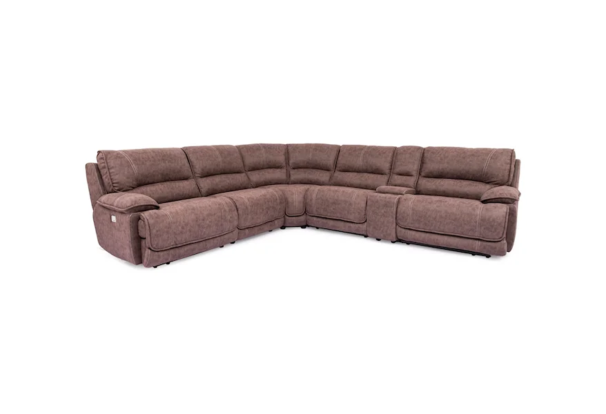 5355 Reclining Sectional with Console by Cheers at Lagniappe Home Store