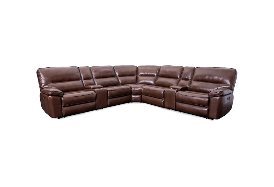 70049 Power Headrests Reclining Sectional by Cheers at Lagniappe Home Store