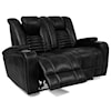 Cheers Burgess Power Reclining Loveseat w/ Power Headrests