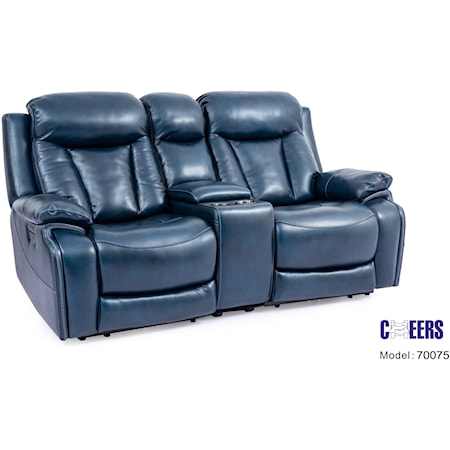 Power Reclining Console Loveseat  with Powe 
