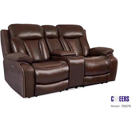 Power Reclining Console Loveseat  with Powe