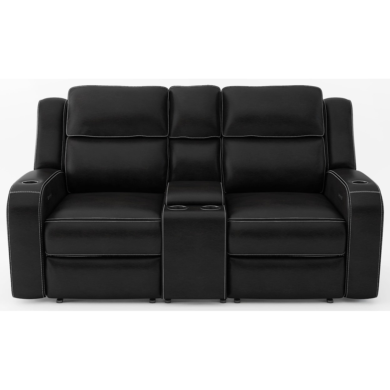 Cheers 70086 Power Headrest Loveseat with Console