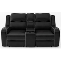 Power Headrest Loveseat with Console and Lights