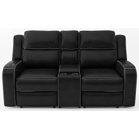 Power Headrest Loveseat with Console