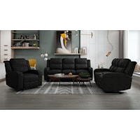 Power Headrest Sofa, Power Headrest Loveseat with Console and Recliner Set