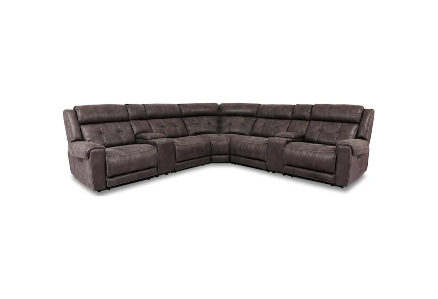 70115 7-Piece Power Reclining Sectional by Cheers at Lagniappe Home Store