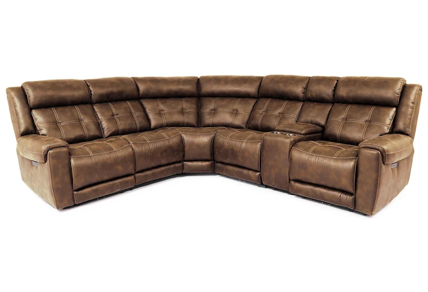 70115 6-Piece Power Reclining Sectional by Cheers at Sam's Furniture Outlet
