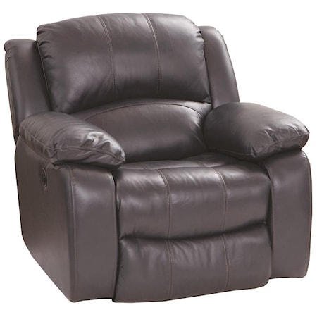 Leather Match Grey Power Recliner