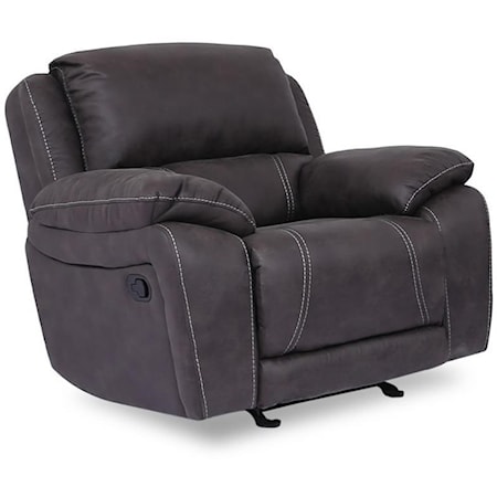 Casual Recliner with Pillow Arms