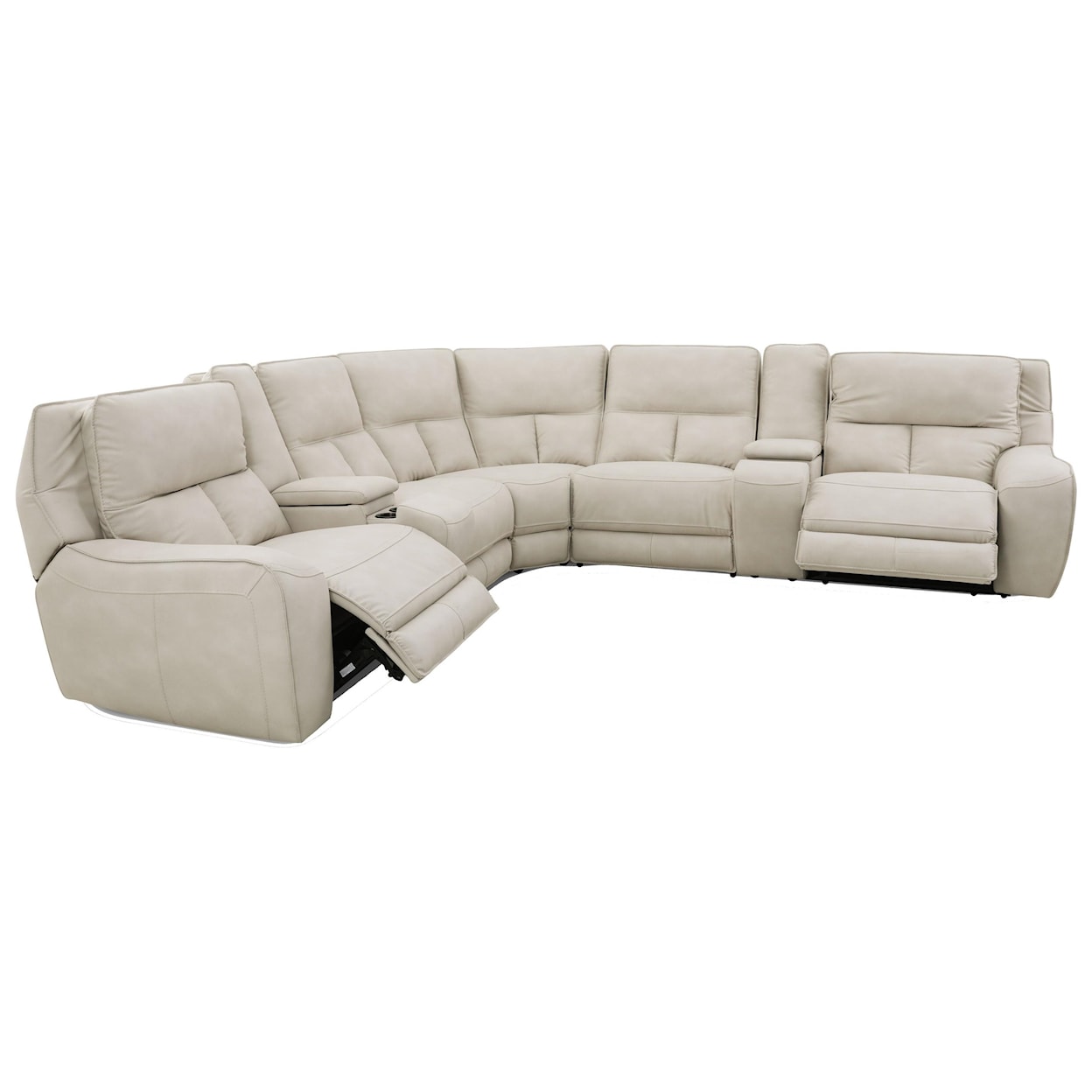 Cheers Buffy Sky 7-Piece Power Reclining Sectional