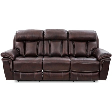 Leather Match Reclining Sofa