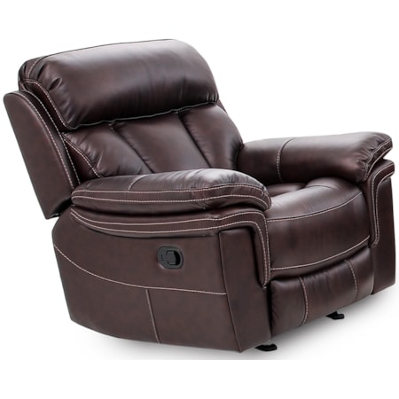 Leather Match Power Recliner