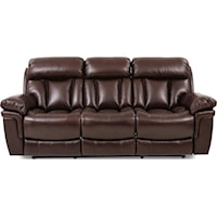 LEATHER RECLINING SOFA