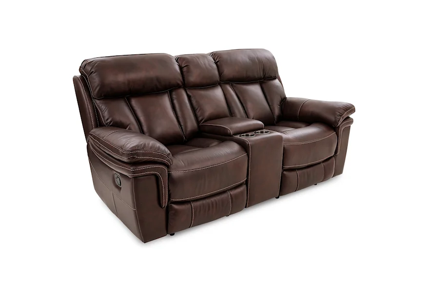 9597 Power Reclining Console Loveseat by Cheers at Household Furniture