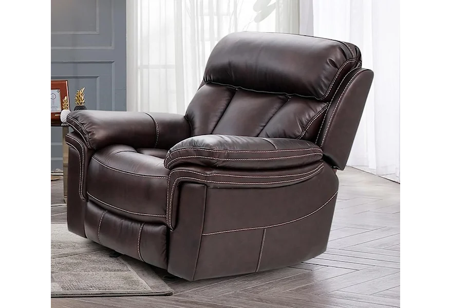 9597 Wallhugger Glider Recliner by MW Classics at Miller Waldrop Furniture and Decor