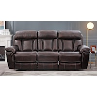 Contemporary Wallhugger Dual Reclining Sofa with Pillow Arms