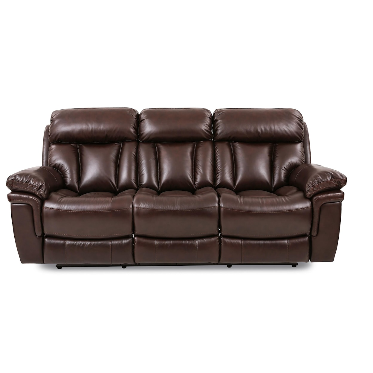 Cheers Bryant Leather Pwr Reclining Sofa w/ Pwr Headrests