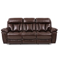 Leather Power Reclining Sofa w/ Power Headrests