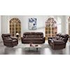Cheers Bryant Leather Pwr Reclining Sofa w/ Pwr Headrests